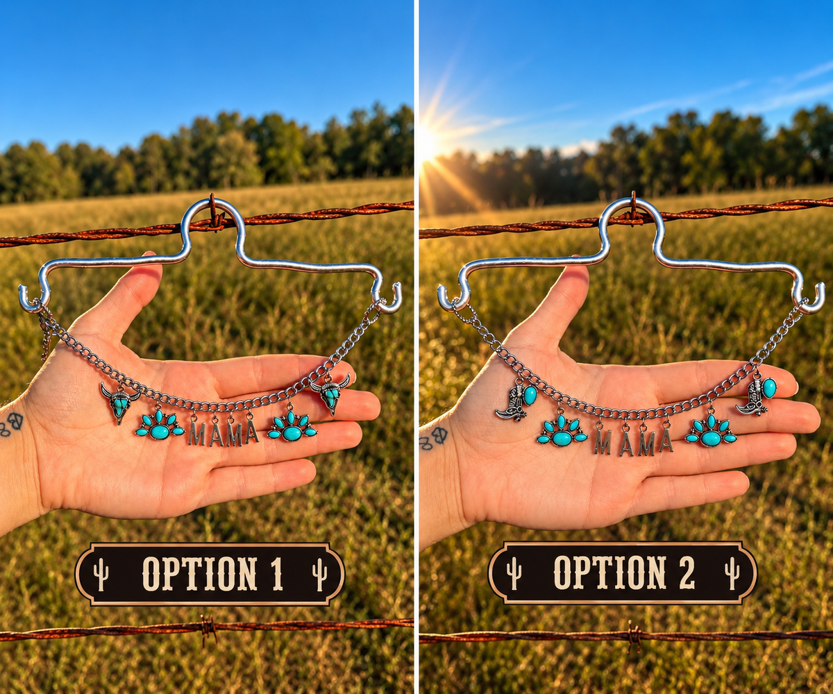 Mama Turquoise Themed Regular Car Charm