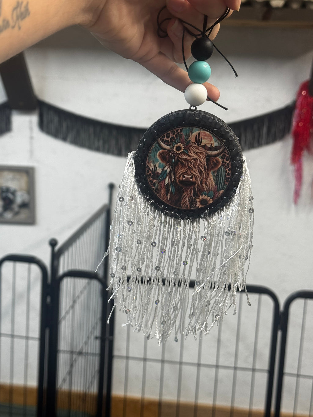Womans freshie Highland cow / boho / western