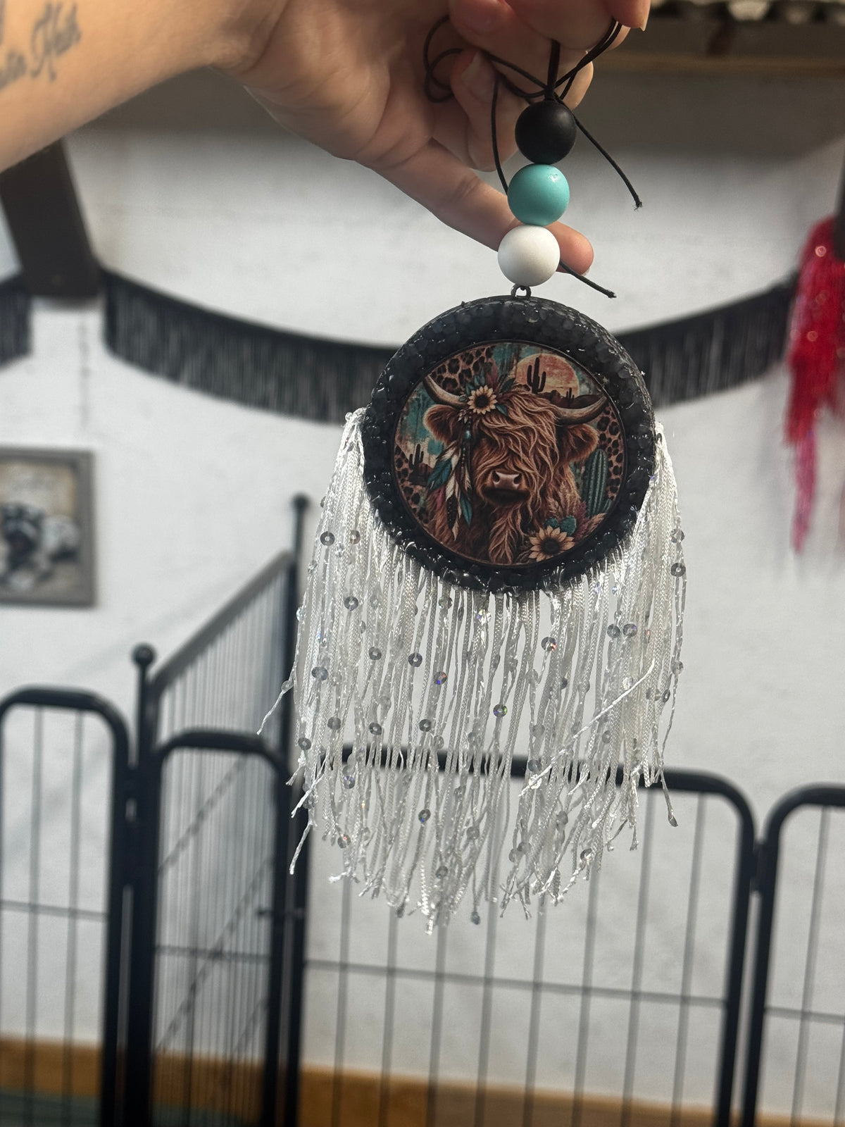 Womans freshie Highland cow / boho / western