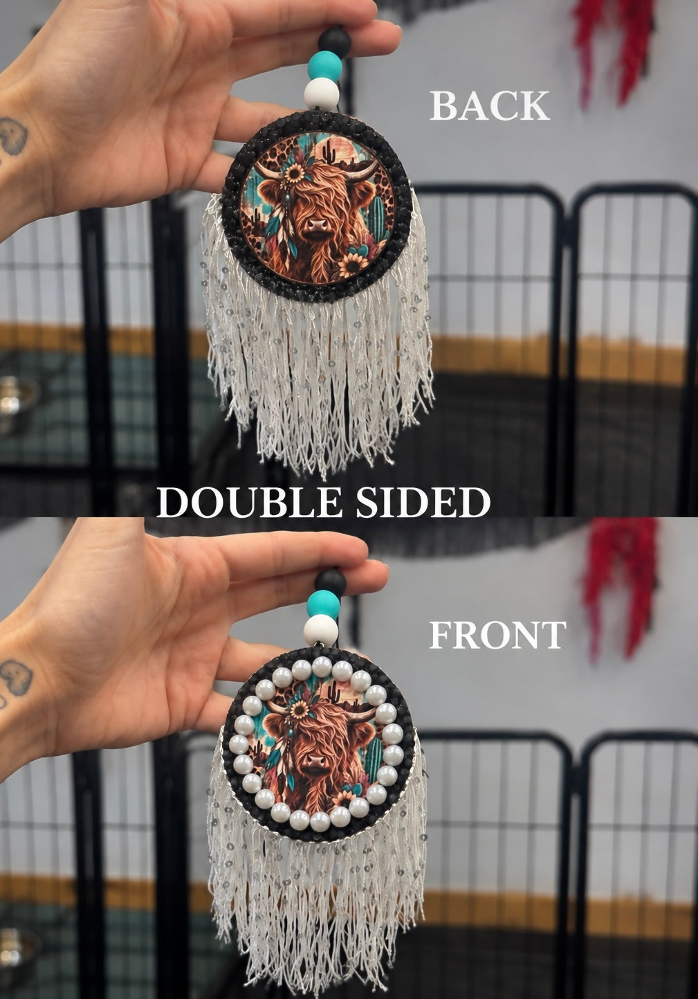 Womans freshie Highland cow / boho / western