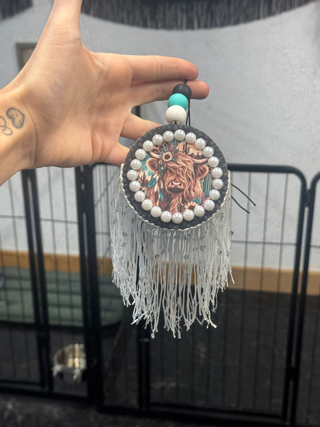 Womans freshie Highland cow / boho / western