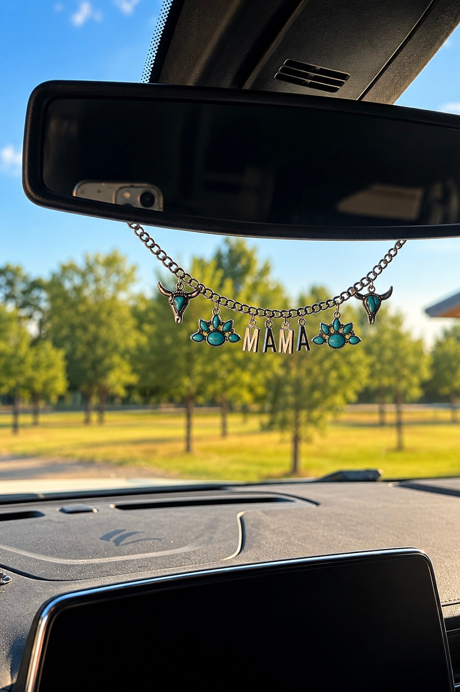 Mama Turquoise Themed Regular Car Charm