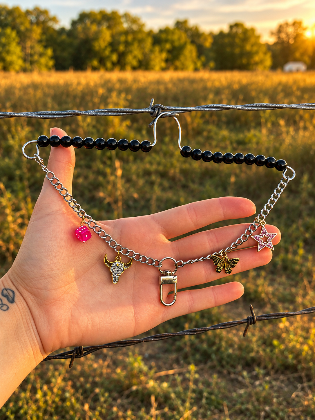 Freshie car charm / Pink dice