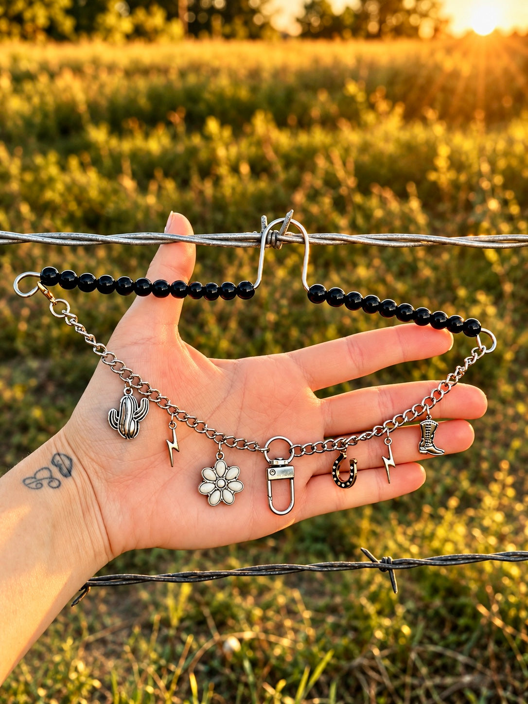 Freshie car charm / white western