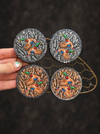 Black or brown VENT CLIP SET - duck Call background with mallards.