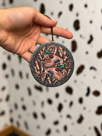 Black or brown Freshie - duck Call background with mallards. MENS !